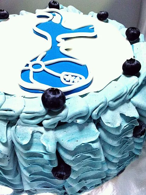 blueberry cream cake w/ Swiss meringue buttercream|genさん