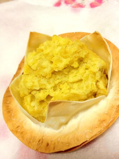 Sweet potato Pie used Gyoza skin|tamakiさん