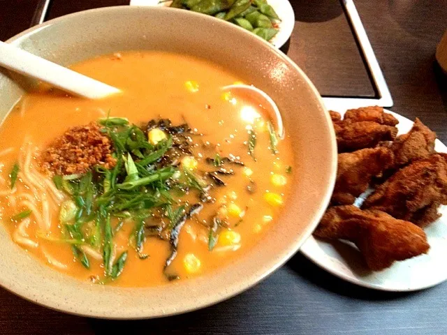 Favorite ramen with chicken karage @ Beppu|Elaine Gohさん