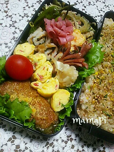 おはようごじゃります(^-^ゞ長男早番は弁当☆日曜朝市なんで今日は私も早めに出勤♪朝ｺﾞﾊﾟﾝ食べて行って来ます( ´∀`)/~~|katumi  ueharaさん