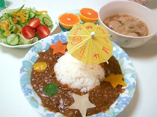 夕食★カレー☻|山口めぐみさん