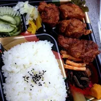 Snapdishの料理写真:京都 organic 芽の唐揚げ弁当|久世紗英子さん