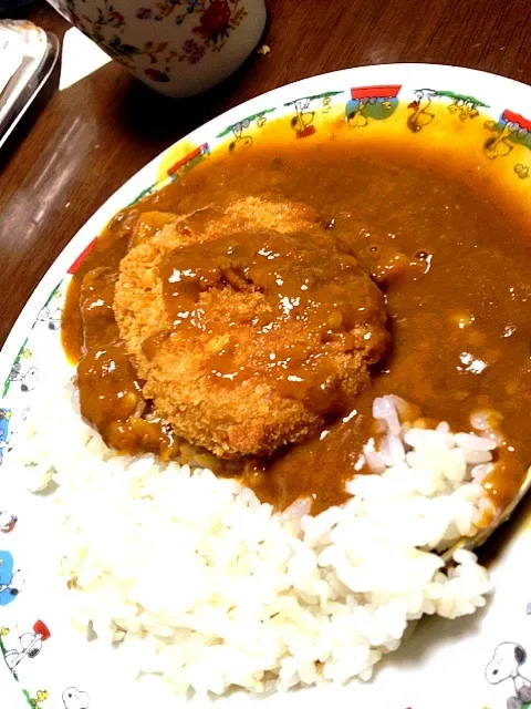 今日はレトルトカレーと買って来たコロッケ|掛谷節子さん