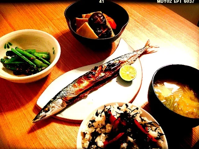 秋刀魚定食|kazukazumamaさん