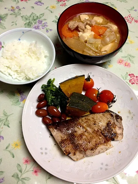 鰤の塩焼き定食風|直場友紀恵さん