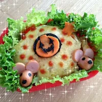 ハロウィンオムライス弁当