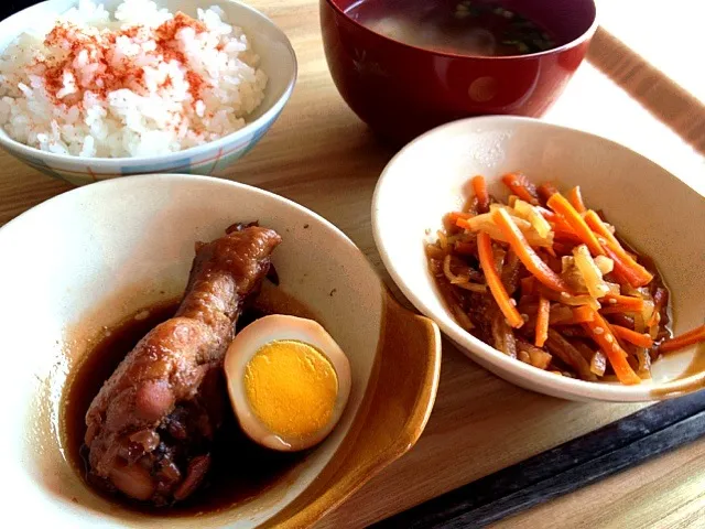 鳥のホロホロ煮、大根と人参のキンピラ|はるさん