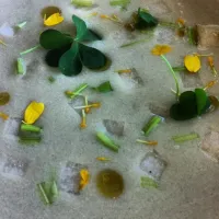 pear. young celery. juniper. #makemenu|scott winegardさん