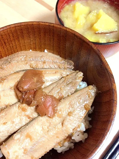 1022晩 イワシの生姜煮丼|myuさん