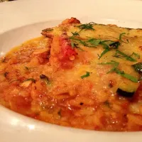 Snapdishの料理写真:Risotto al Frutti di mare (mixed seafood and zucchini in tomato sauce)|Monstaaaa さん