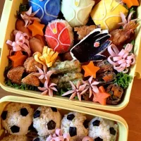 年少さん運動会のお弁当☆仮面ライダーウィザード