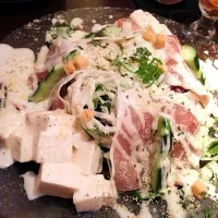 生ハムと豆腐のシーザーサラダ|shinhwaさん