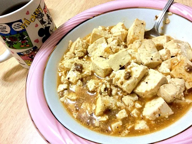 Snapdishの料理写真:彼が作った麻婆豆腐♡|お料理勉強なうー！さん