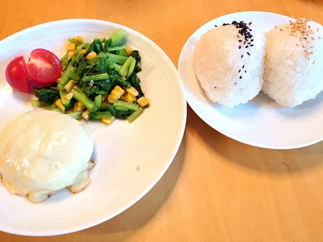 中間試験最終日。チーズハンバーグランチ🎶  これに里芋の煮転がしがつきます(^ ^)|松浦有里さん