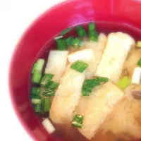 きょうは味噌汁もつくった
