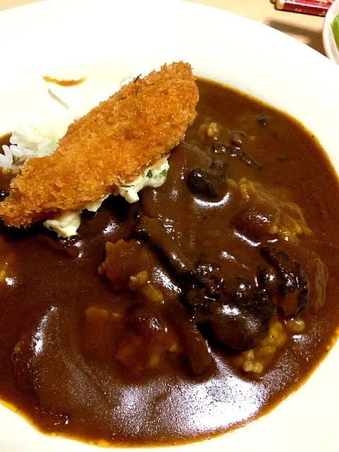 カレー白身魚フライのせ|あぼちさん