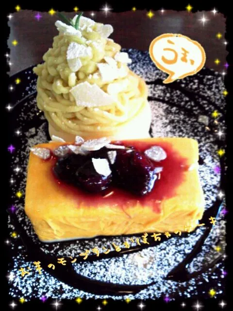 お芋のモンブランとかぼちゃケーキ|けぇこさん