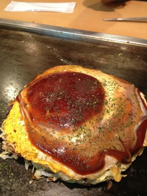 Snapdishの料理写真:豚玉チーズお好み焼き|yujiさん