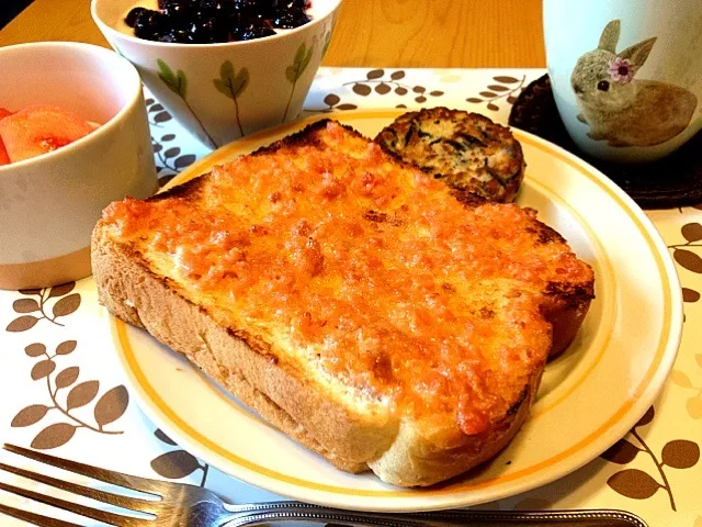 Snapdishの料理写真:花のズボラ飯からシャケトー☆|めんこさん