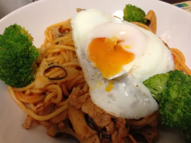 蓮根と豚肉のナポリタン|さえぽんさん