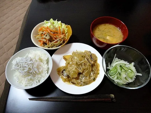 2012.厚揚げのピリ辛きのこあんかけ定食(タニタ)|はるさん