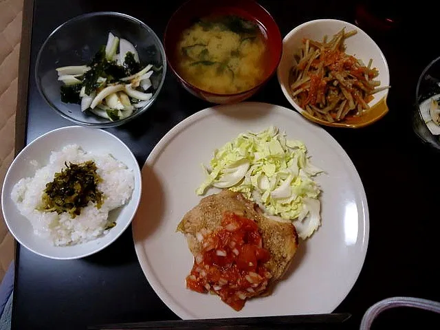 2012.チキンのチリソースかけ定食(タニタ)|はるさん