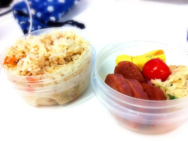 偽物炊き込み御飯とスパムもどき|Lunchさん