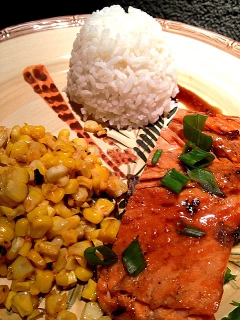 Street corn, steamed rice and sky maple glazed|lauren shannonさん