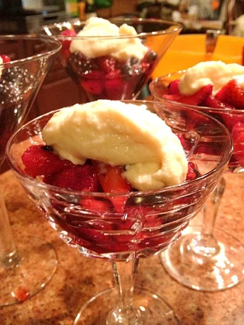 Mixed berries in a rose wine reduction|lauren shannonさん