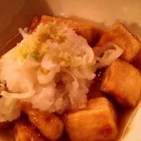 Snapdishの料理写真:フライパンで揚げ出し豆腐！|ずっきーなさん