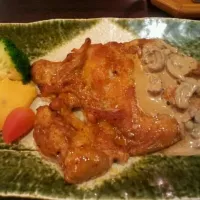 Grill Spicy chicken with Mushroom sauce :)|Dollyさん