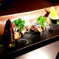 Snapdishの料理写真:秋刀魚のネギはさみ焼き！|Hazuki Itouさん