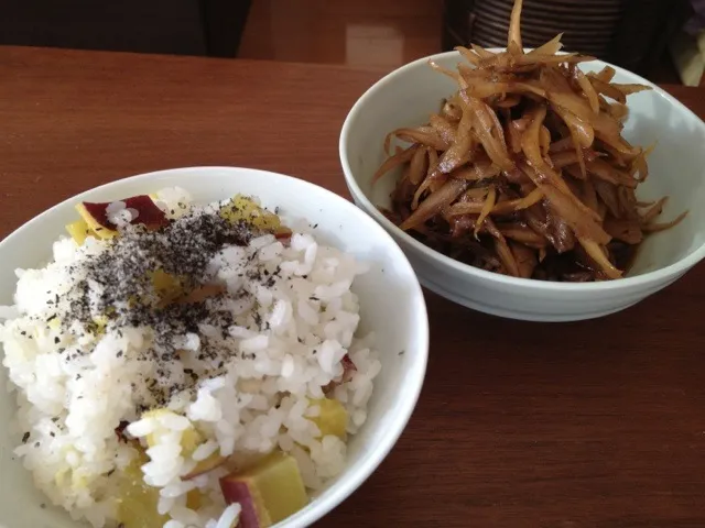 Yam and rice, braised burdock roots and beef|Masayo Nさん