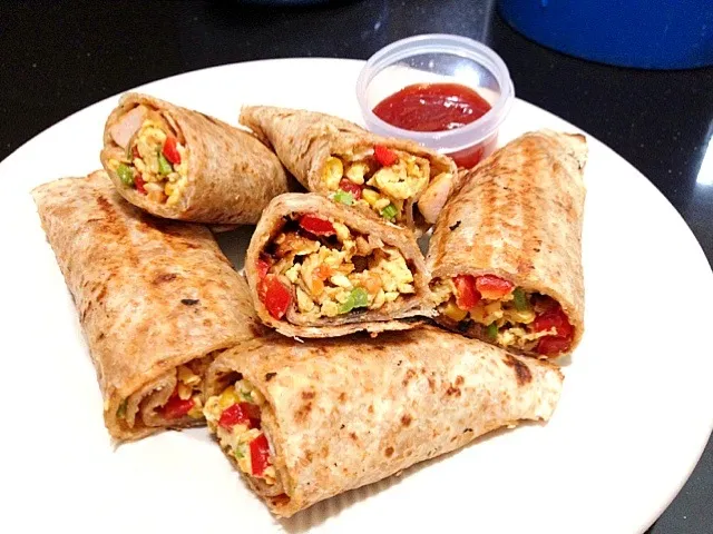 Egg Wraps with Bell Pepper|Crushedcranberriesさん