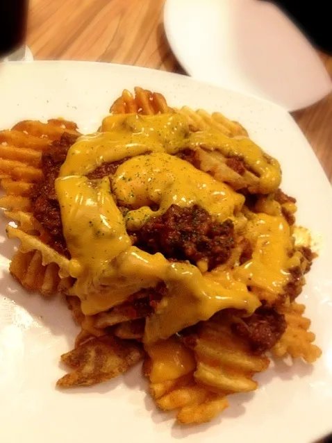 Criss cut bolognese cheese fries|prissyさん