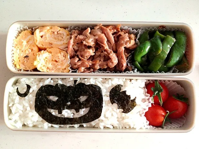 Snapdishの料理写真:四十路夫用弁当「Happy Halloween!」|ぴの字さん