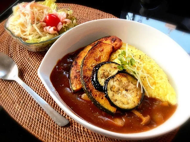 野菜カレー&サラスパ定食🍴|Nonさん