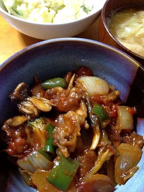 トマト酢豚丼|カウンター嬢さん