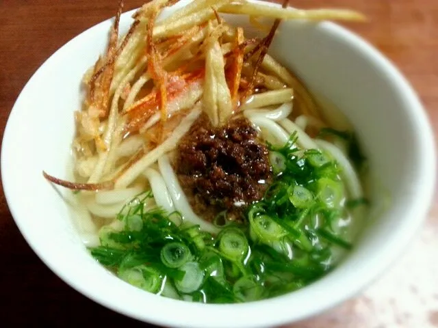 Snapdishの料理写真:カレー肉そぼろうどん|キヨシュンさん