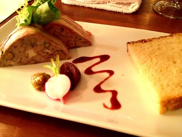 Terrine with fig And pistachio paired with l'ecole semillion|lauren shannonさん