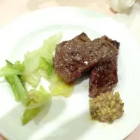 名水亭 夕食バイキング 牛ステーキ|tomonakaさん