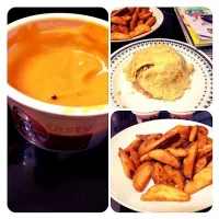 Cheesy wedges and fried rice for ma dinner...🍚|Soon Chi Longさん