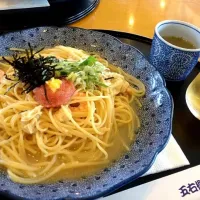 Snapdishの料理写真:海老と湯葉のたらこソース|Mikaさん