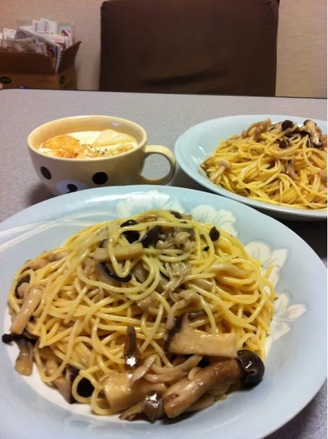 みるくすーぷとキノコのパスタ|希茶夢さん