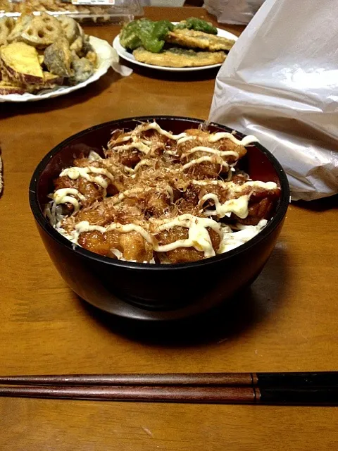 唐揚げ丼〜お好み焼き風〜|井上 歩さん