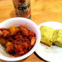 Acorn squash and chicken chili w six point crisp|katie kramerさん