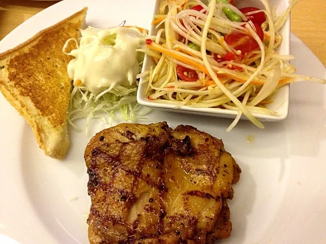 Chicken Steak with Papaya Salad Set|ballballさん