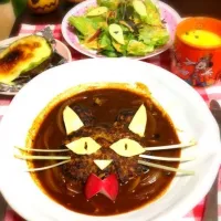 Snapdishの料理写真:黒猫ハンバーグ