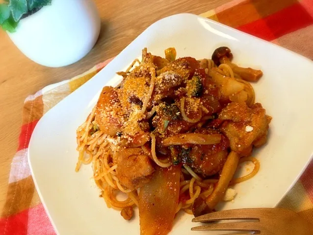 Snapdishの料理写真:トマトパスタ🍝|Pokotaさん