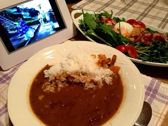 繁子さんカレー    納豆サラダ|高田恵子さん